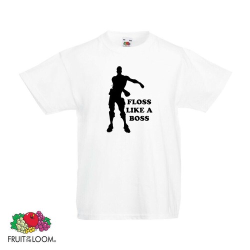 Floss Like A Boss Emote T shirt Kids Boys Girls Gaming Tee Battle Royale