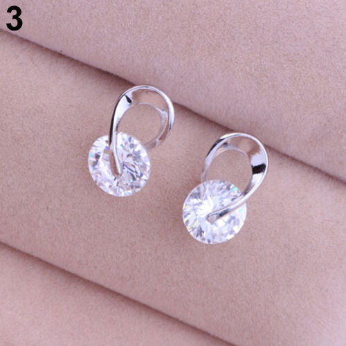 AM/_ New Women/'s Diamante Jewelry Gold Plated Zircon Crystal Earring Earbob Ear S