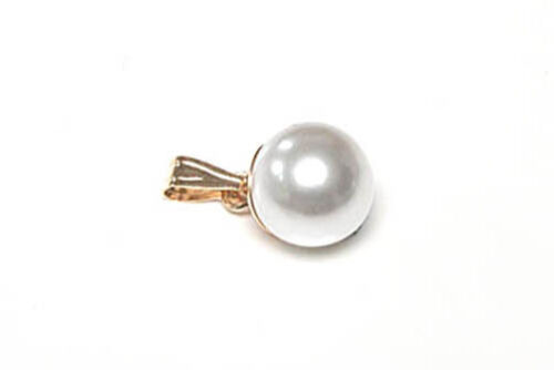 9ct Gold 8mm Pearl Necklace Pendant no chain Gift Boxed Made in UK 