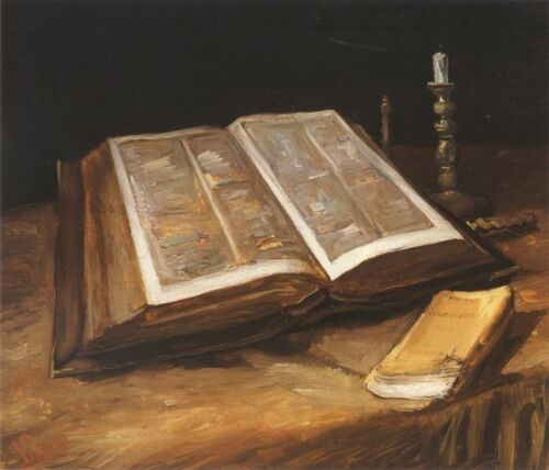 Still life with Bible Nuenen Vincent Van Gogh vG156 Art Imprimer A4 A3 A2 A1 