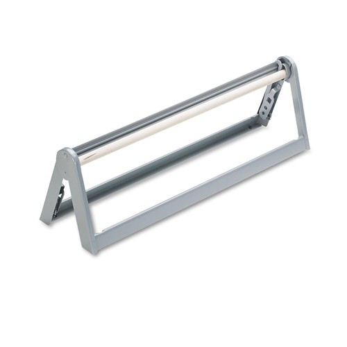 24/" Wide Paper Roll Cutter for Rolls Up to 9/" in Diameter Steel Light Gray