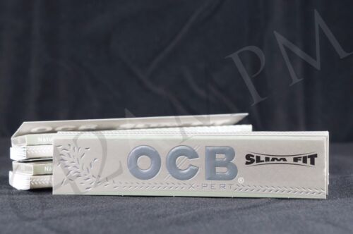 3 PACKS AUTHENTIC OCB SILVER X-PERT ROLLING PAPERS 2 in 1 TIPS ATTACHED 