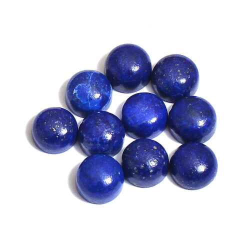 Natural AAA Lapis Lazuli 9mm Semi Precious Gemstone Round Smooth Cabochon Lot 