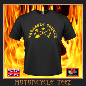 /"TREASURE HUNTER/" Détecteur de métaux//détection de haute qualité T-Shirt Noir