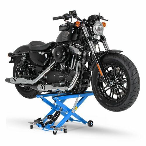 Motorrad Hebebühne XL für Harley Davidson Fat Boy// 114 Blau Scherenheber