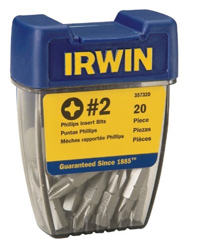 Irwin 357220 #2 Square Bit Tip 20 Pack