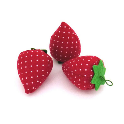 Cute Strawberry Style Pin Cushion Pillow Needles Holder Sewing Craft Kit _BE 