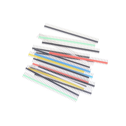 10pcs 40 pin 1x40 single row header pin male 2.54 frangible connector strip HGU