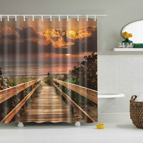 3D Nature Cascade Paysage imperméable rideau de douche salle de bain en polyester decor