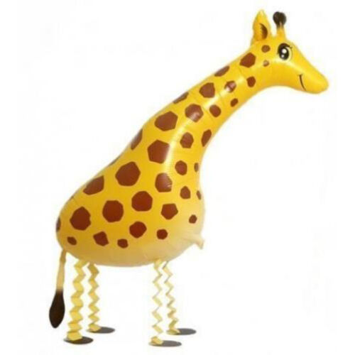 Big Walking Giraffe Mylar Ballon Zoo Dschungel Party Decor Kind Kinder Fa JM