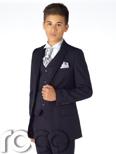 Cravat Navy Page Boy Suits Boys Formal Suit Boys Navy Suit Pocket Square