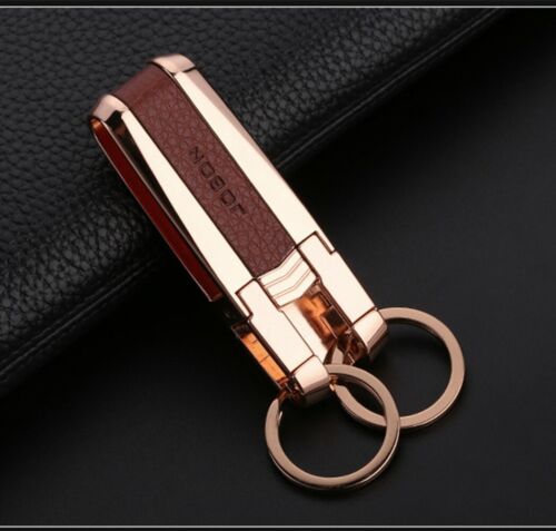 Key Holder Anti-Lost Car Key chain Leather Belt Loop Keychain Key Ring For Men