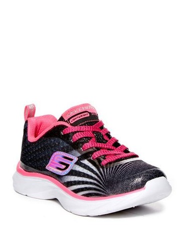 Skechers Bright time Girl/'s shoes 80590L//BKWP Sz11-2.5Y Fast shipping L