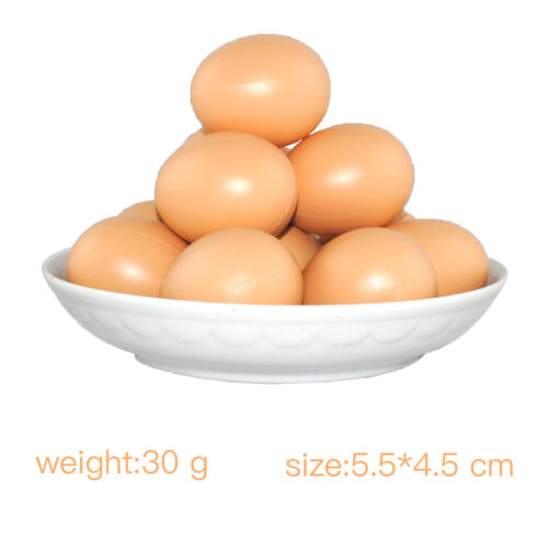 Khaki Fake Rubber Creative Eggs Novelty Joke Farm Egg #D03