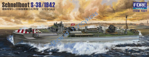 Fore Hobby 1001 1//72 Scale German Schnellboot S-38//1942 Model Kit