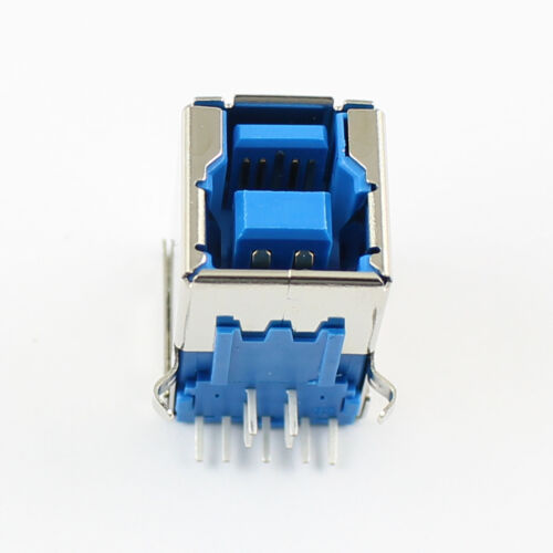 5Pcs USB 3.0 Hembra B Tipo 9 Pin Dip ángulo recto conector de placa de circuito impreso para Puerto de impresora 