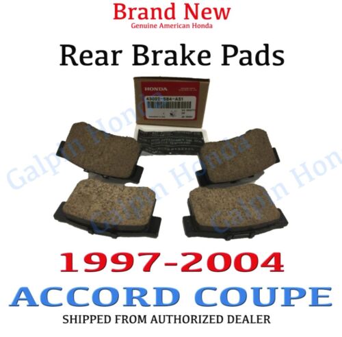 LX Genuine Factory OEM Rear Brake Pad Set 1997-2004 Honda ACCORD COUPE EX