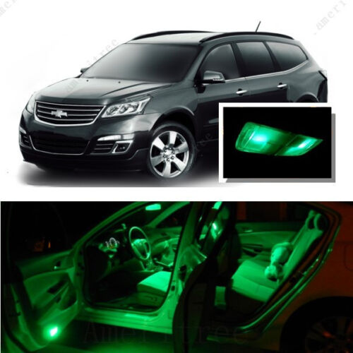 For Chevy Traverse 2009-2016 Green LED Interior Kit Green License Light LED 