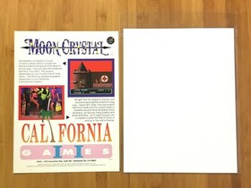 Moon Crystal / California Games II 2 NES 1992 Vintage Print Ad/Poster Official