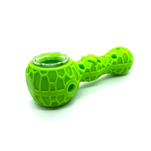Unbreakable Silicone Tobacco Smoking Pipe with Glass Bowl Honeycomb Honey Bee 
