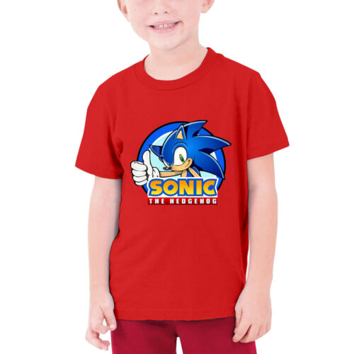 Sonic the Hedgehog Game Cartoon DIY Kids Teens T-Shirt Casual Short Sleeve Tops