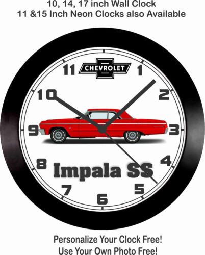 Camaro Corvette 1964 CHEVROLET IMPALA SS WALL CLOCK-FREE USA SHIP! Ford