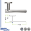 Satin stainless steel arched /"T/" bar door handle set