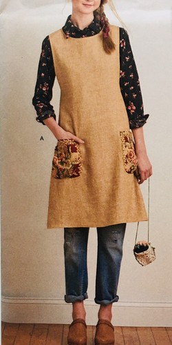 Simplicity 8230 Sewing Pattern Misses 6-24 Dottie Angel Apron Dress Tabard Uncut
