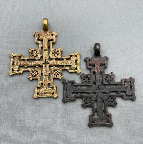 Brass 3x3in Cross Pendant (LBC50)