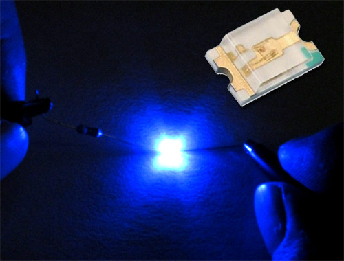 50 Pièces SMD DEL 0805 bleu 465-470 Presque comme neuf 150-170 mcd 2.8-3.1 V