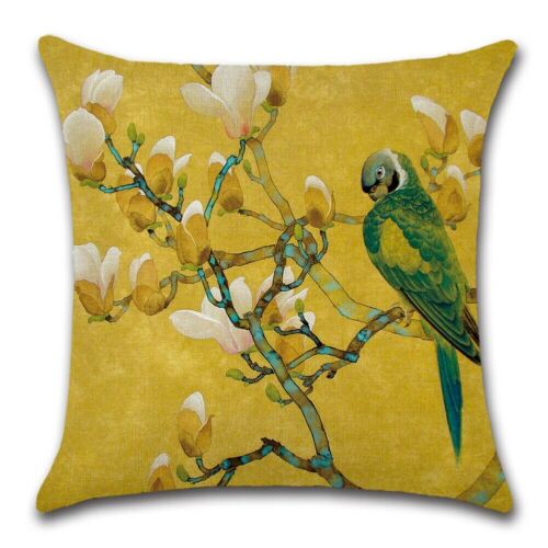 18"*18" New Parrot Linen Fashion Throw Pillow Case Cushion Cover Home Sofa Decor 