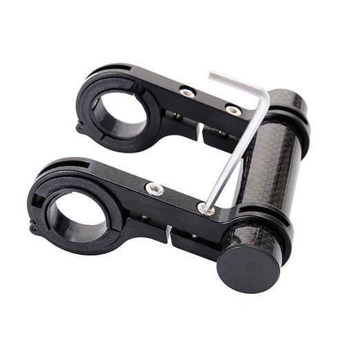 Bicycle Carbon Fiber Extender Flashlight Holder Handle Bar Bike Mount Bracket