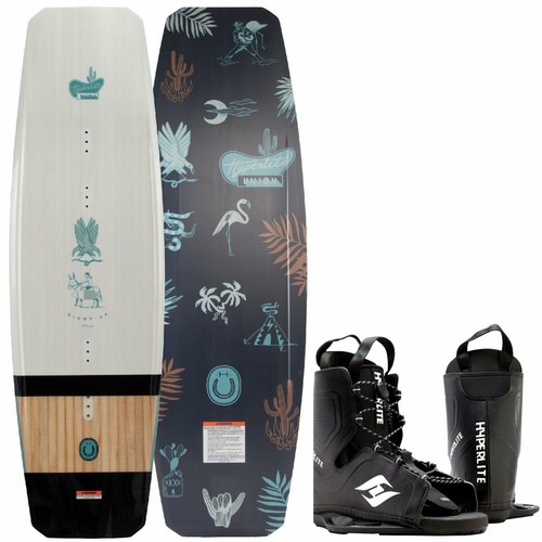 HYPERLITE UNION Wakeboard Flex Board Grindbase Cable Wakeboard-Set Bindung 143cm