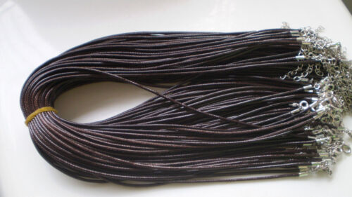 Tanga de imitación de cuero PU 17/" 19/" Collar De Cable-Elige Color /& Cantidad