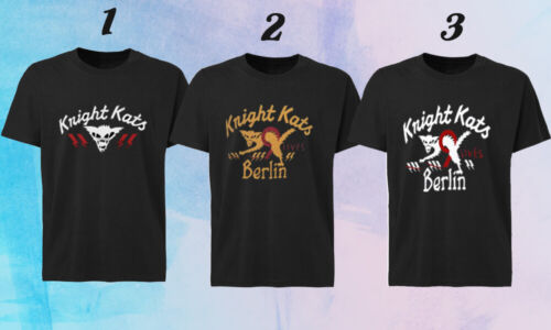 Details about   New Knight Kats Berlin Motorcycle Club 9 Lives Beige JohnsonGildan T Shirt S-3XL 