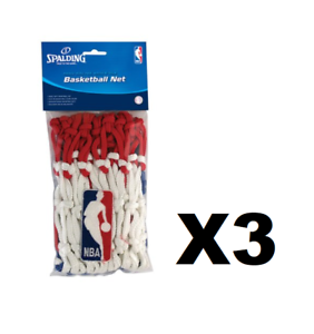 Spalding Heavy Duty Basketball Net Red/White/Blue 3 Pack 