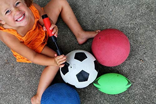 Small Portable Dual Action Ball Pump Air Pump W// 2 Additional Inflating Needles
