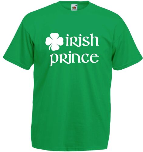 Kids Irish Prince/ss T-shirt Green Boys Girls Ireland St Patrick's Day Gift Top 