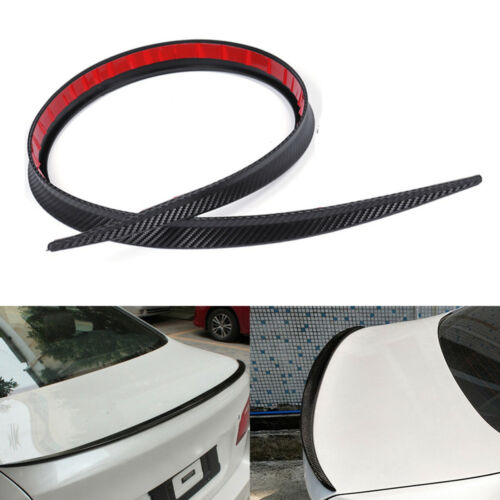 1.2M Carbon Fiber Universal Car Spoiler Rubber Rear Roof Trunk Molding Lip Wing