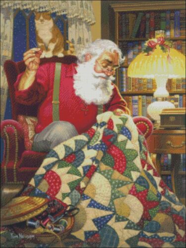 DIY Chart Counted Cross Stitch Patterns Needlework Christmas Quilting Santa