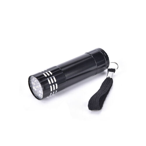 Mini UV Ultra Violet 9 LED Flashlight Blacklight Light Inspection Lamp Torch ^F