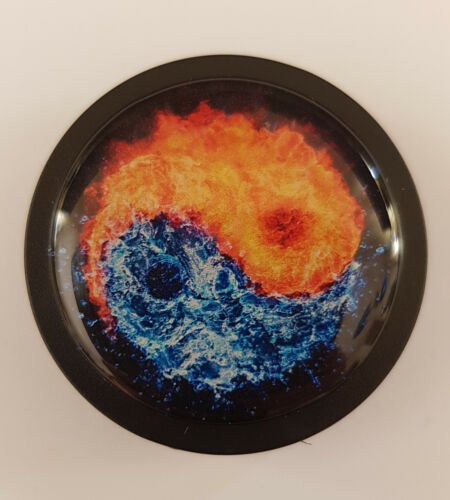 Magnet Kühlschrankmagnete Motivmagnete Büro Pinnwand yin yang Feuer Wasser 