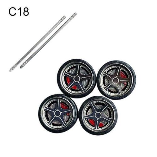 1//64 Scale Alloy Wheels with Disc Brakes-C1-C30-Diecast Rubber Accessories F8L7
