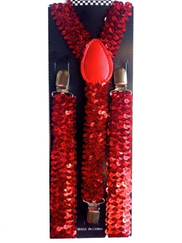 Details about   New Red Glitter Suspenders Sequin Shiny Bow Tie Set Classic Dance Tuxedo Combo 