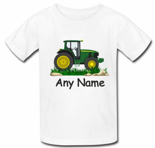 Personalised Tractor Boys Girls T Shirt Top christmas xmas gift Birthday