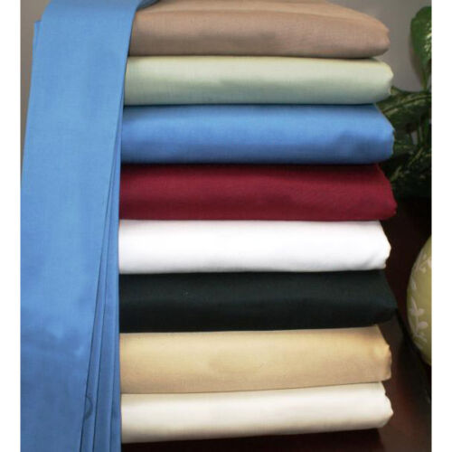 Twin XL Size 3 PC Fitted Sheet Set 1000TC Soft Egyptian Cotton All Solid Colors Sheets Home