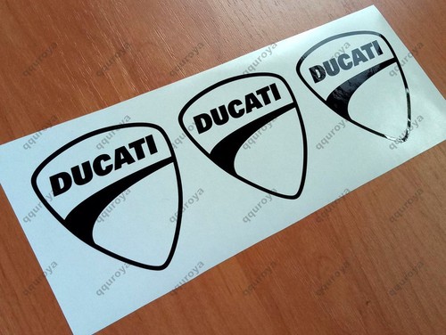 3x DUCATI SILVER HELMET Decal Sticker Vinyl Die Cut Self Adhesive Motorcycl 040s