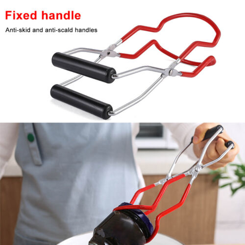 Canning Jar Lifter with Grip Handle Canning Tongs Anti-Scalding Anti-Slip Clip 