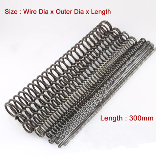 Length 300mm Compression Spring Pressure Springs Wire Dia 2.2mm-4.5mm OD 14-43mm