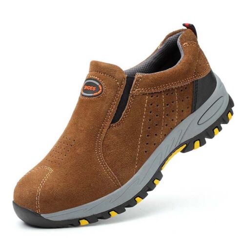 mens slip on safety trainers